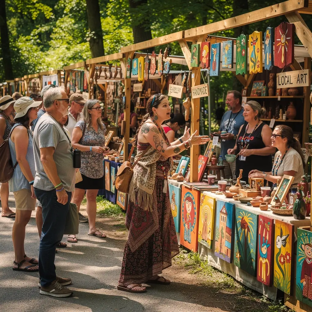 Przewodnik opowiada o lokalnej kulturze podczas wycieczki.